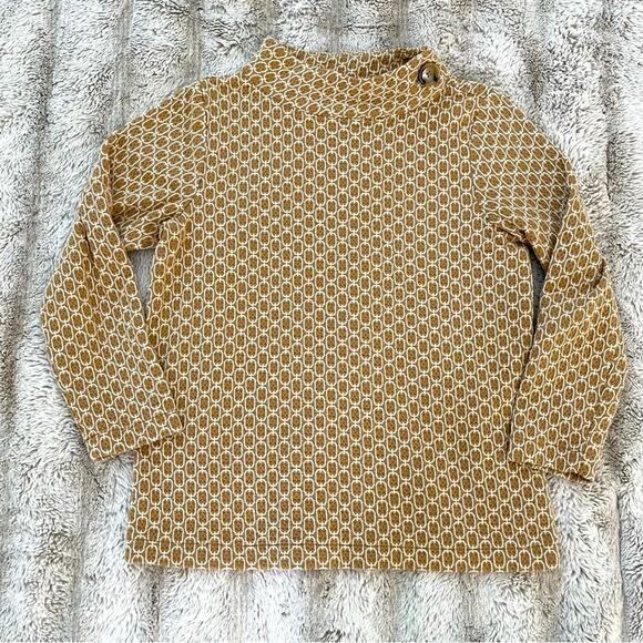 Ann Taylor Carmel Textured Chain Link Mock Neck Sweater - Picture 1 of 6